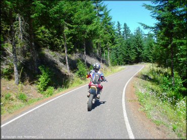 Woman on a OHV at Upper Nestucca Motorcycle Trail System