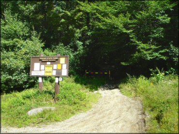 A trail at Pisgah State Park Trail