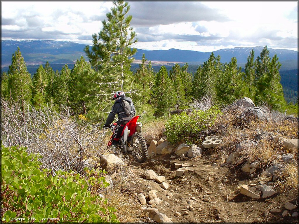 Honda CRF Dirt Bike at Prosser Hill OHV Area Trail