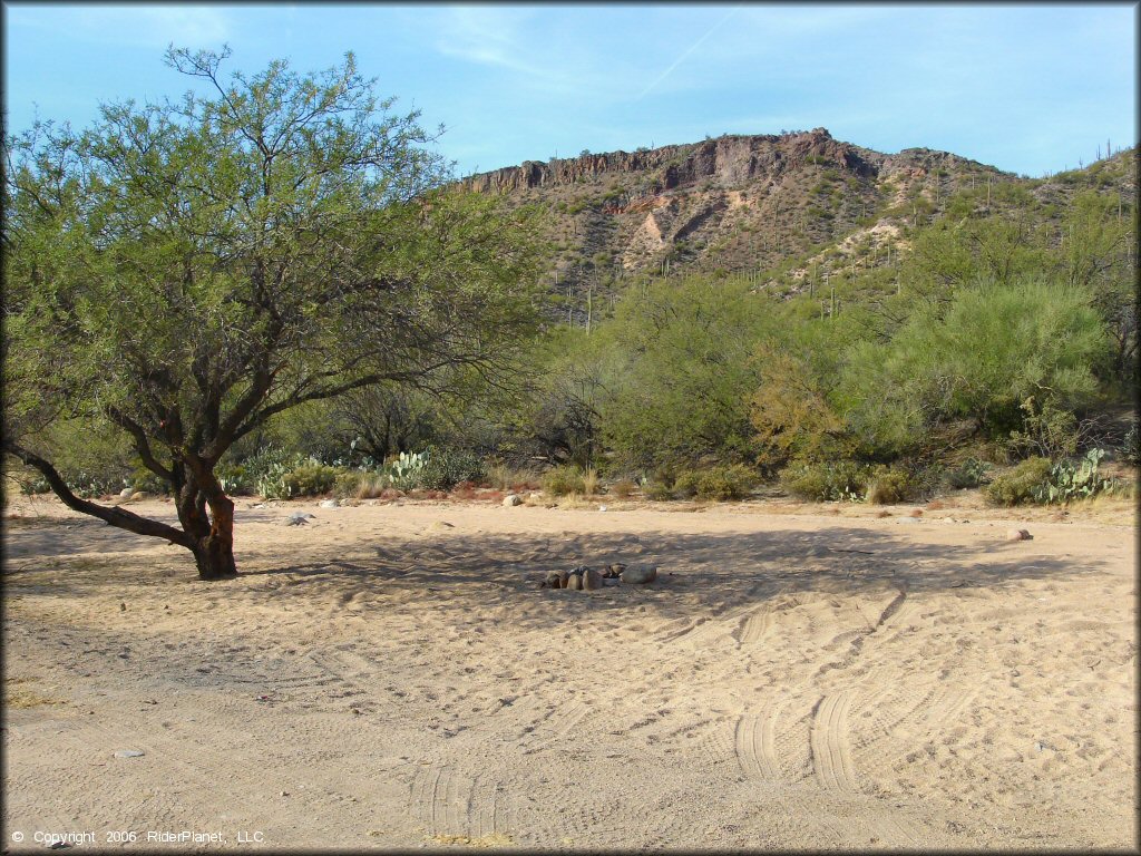 RV Trailer Staging Area and Camping at Log Corral Canyon Trail