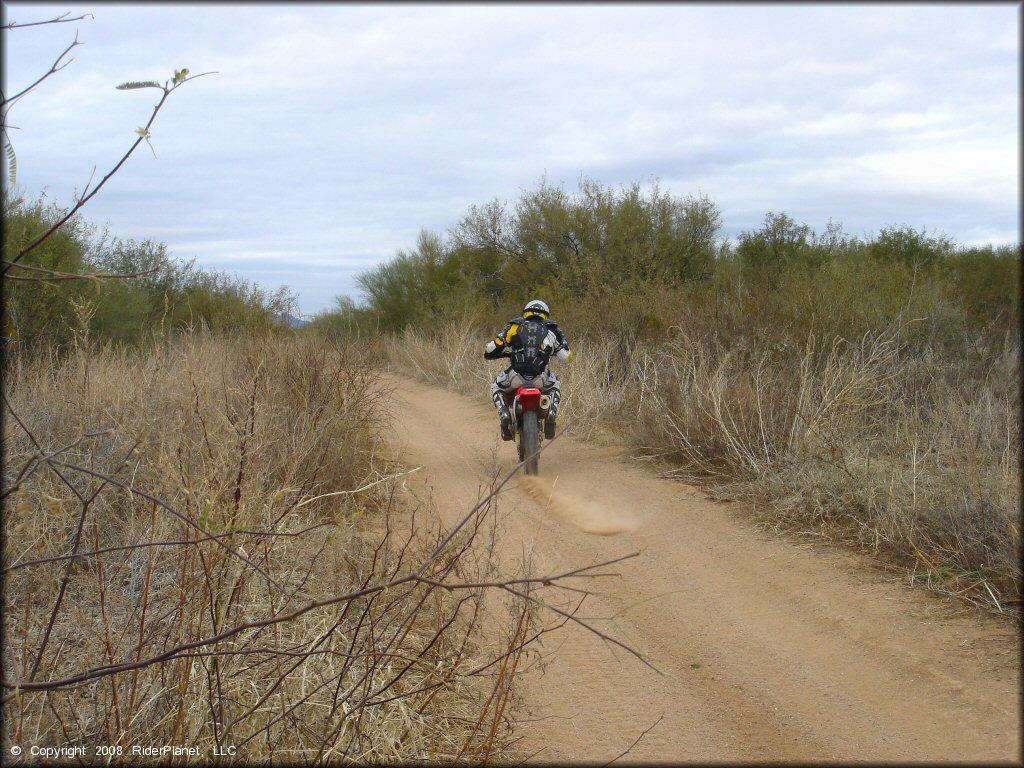 Honda CRF Motorcycle at Pinal Airpark Trail