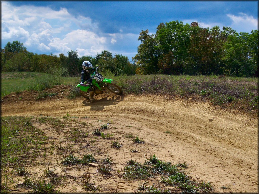 Kawasaki KX Dirtbike at Eagle Creek Hare Scramble Park OHV Area