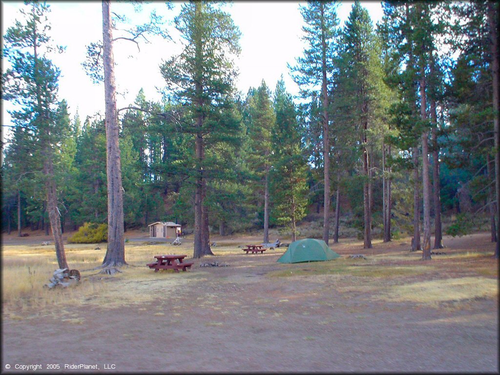 RV Trailer Staging Area and Camping at Prosser Hill OHV Area Trail