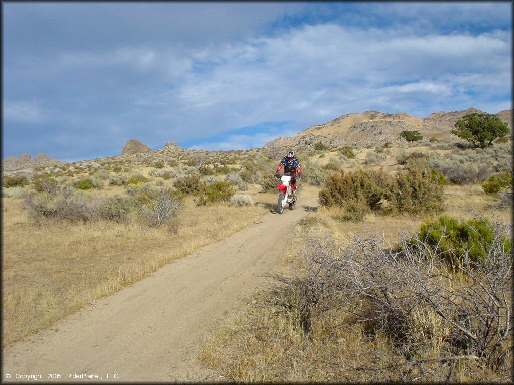 Honda CRF Trail Bike at Fort Sage OHV Area Trail
