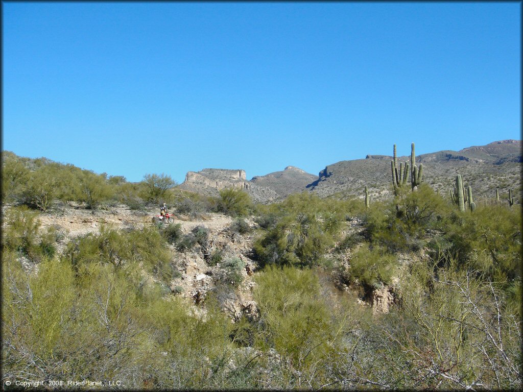 Honda CRF Off-Road Bike at Mescal Mountain OHV Area Trail