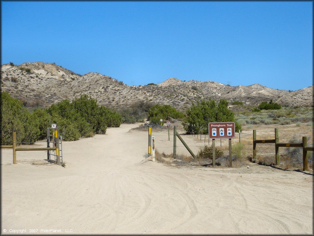 Example of terrain at Quail Canyon Motocross Track