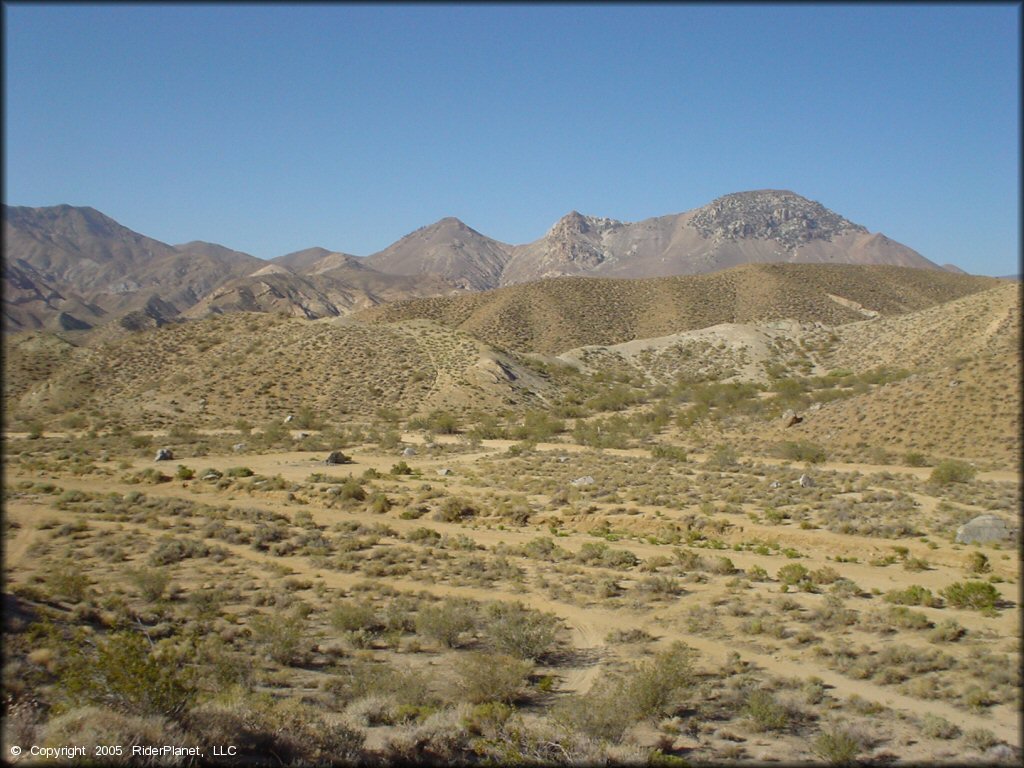 Photo of staging area with some side trails.