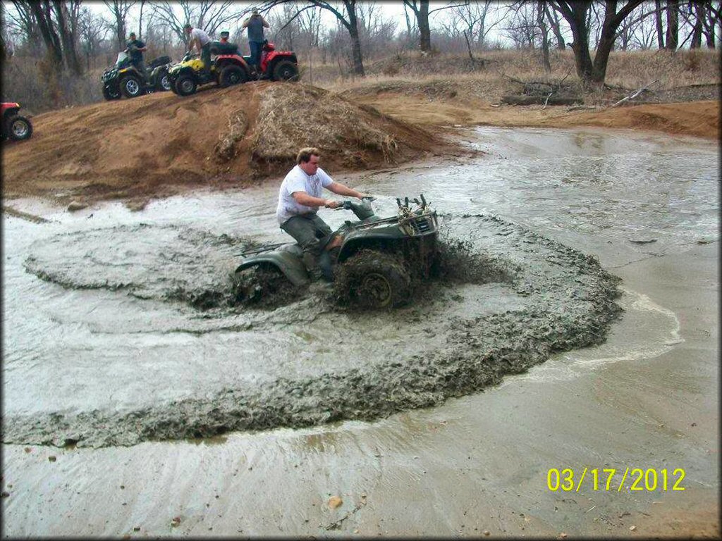 OHV getting wet at Appleton Area Recreation OHV Park OHV Area