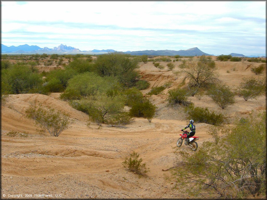 Honda CRF Motorcycle at Pinal Airpark Trail