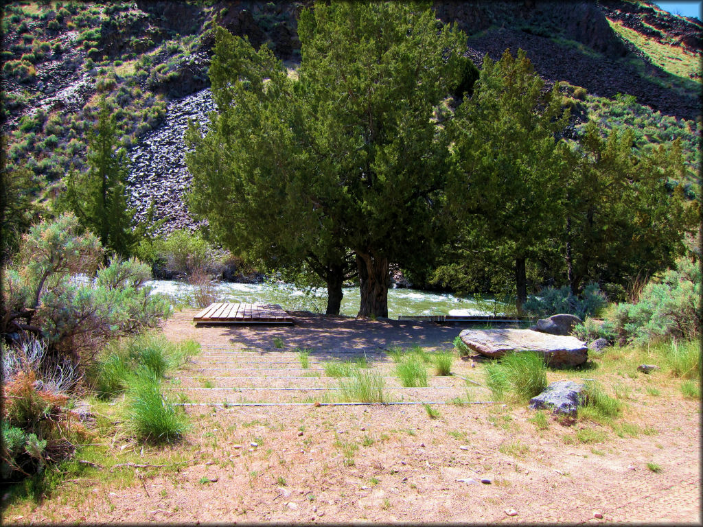 Boat launch ramps at the Jarbidge River Recreation Site.