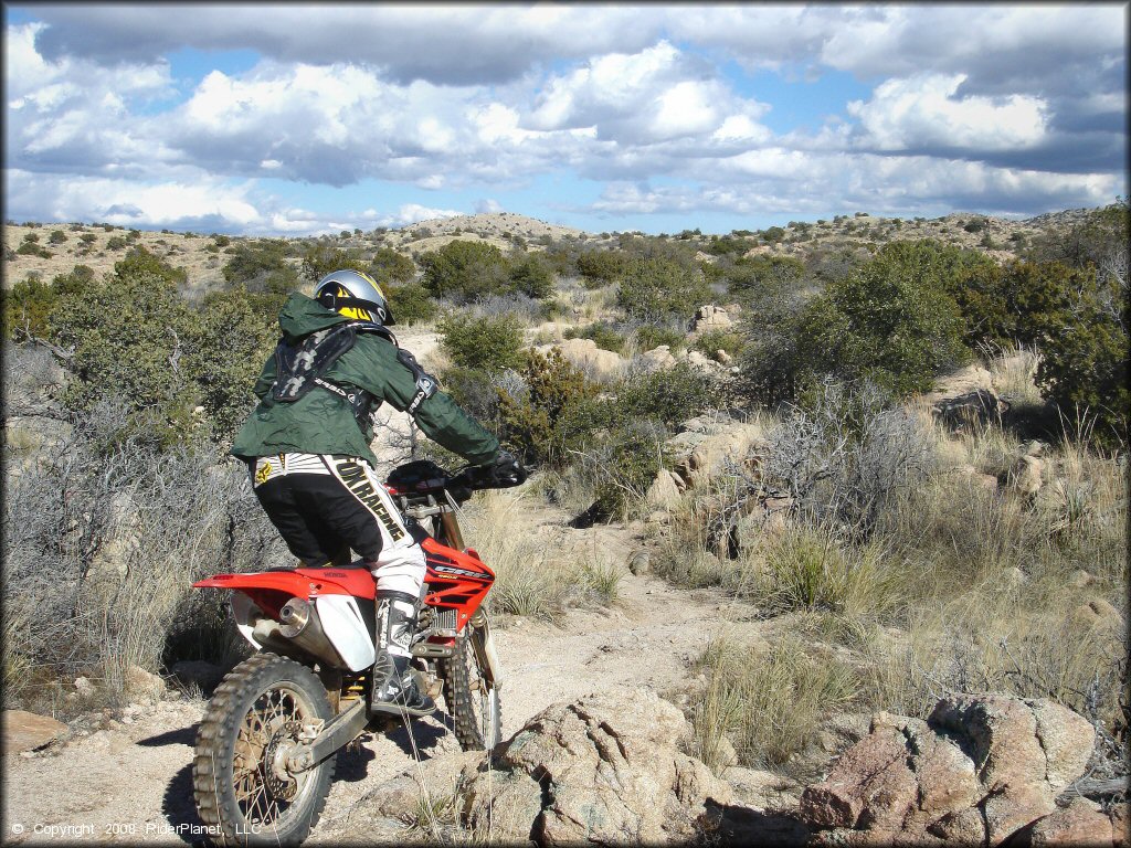 Honda CRF Off-Road Bike at Redington Pass Trail