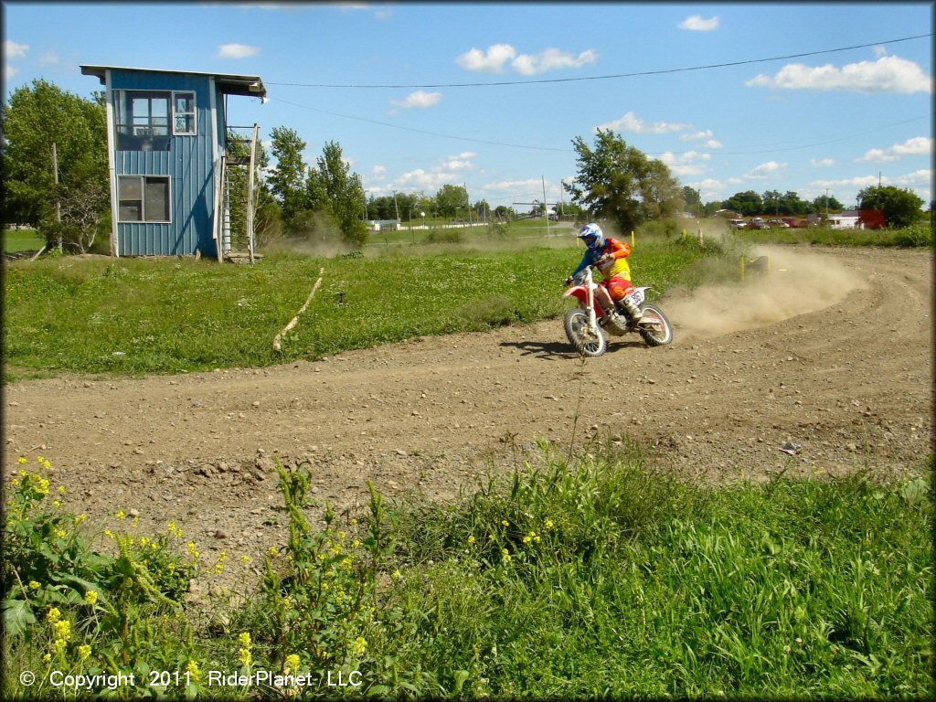 Honda CRF Dirt Bike at Frozen Ocean Motorsports Complex Track