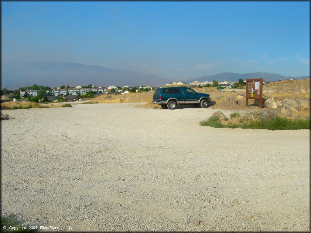 RV Trailer Staging Area and Camping at Keystone Canyon Trail