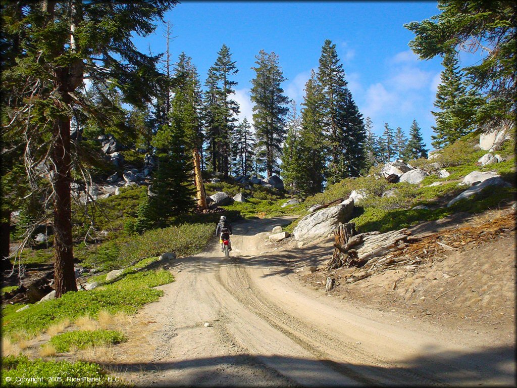 Honda CRF Motorcycle at Genoa Peak Trail