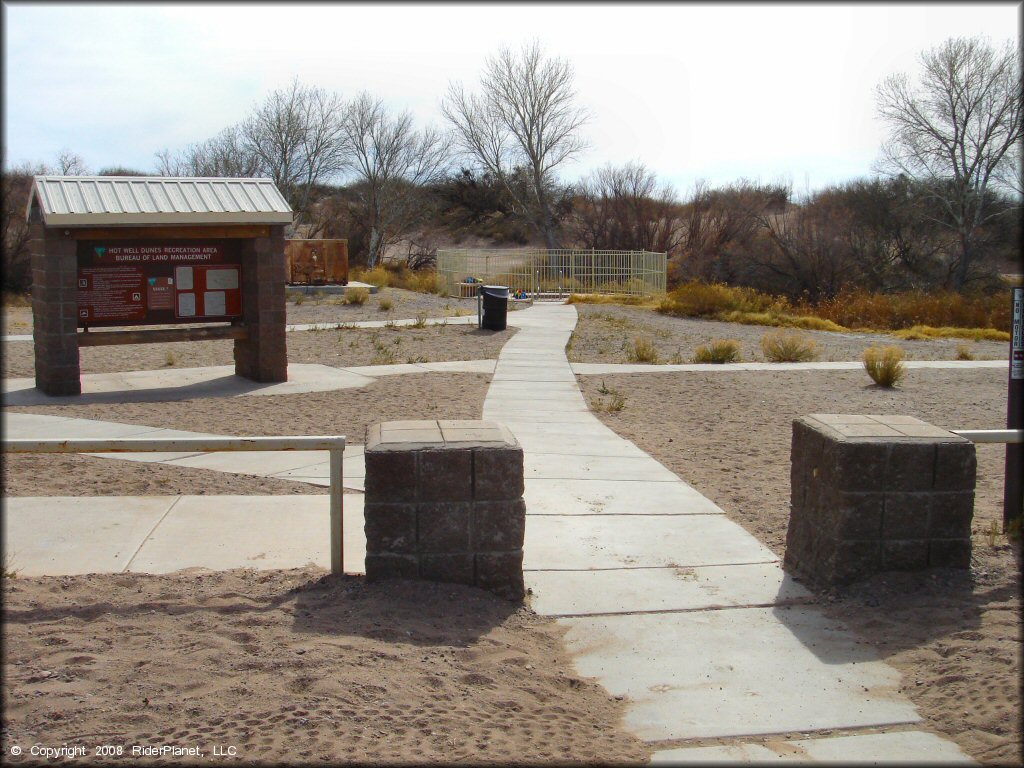 Amenities at Hot Well Dunes OHV Area