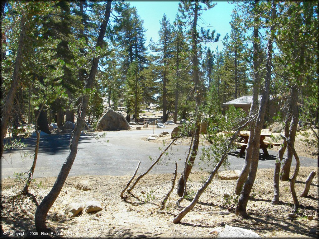 RV Trailer Staging Area and Camping at Lower Blue Lake Trail