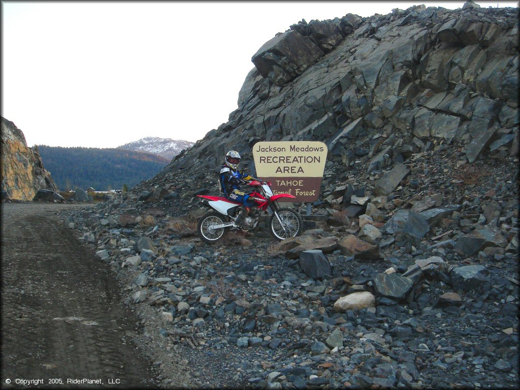 RV Trailer Staging Area and Camping at Jackson Meadows Trail