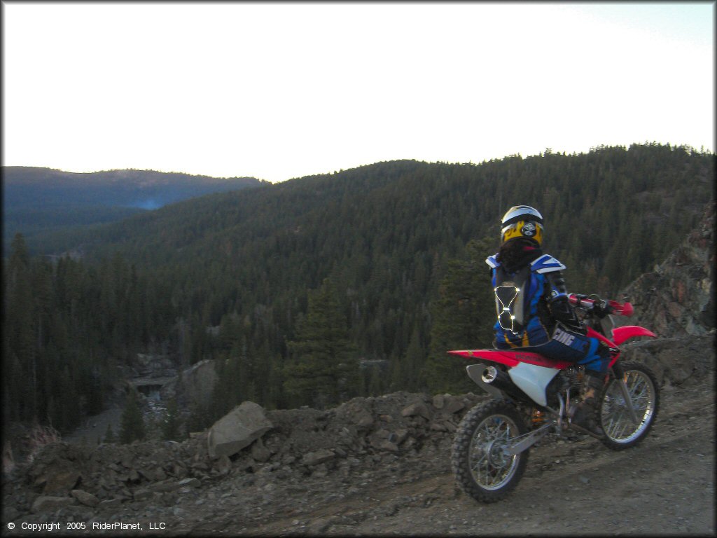 Honda CRF Motorbike at Jackson Meadows Trail
