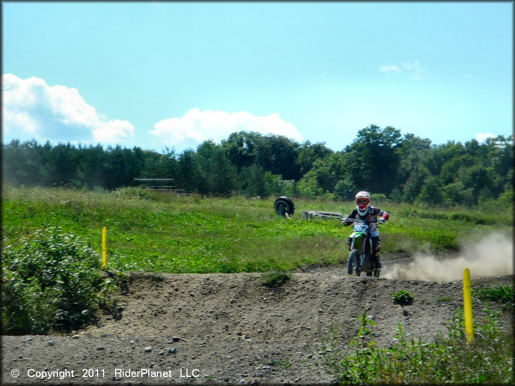 Kawasaki KX Trail Bike at Frozen Ocean Motorsports Complex Track