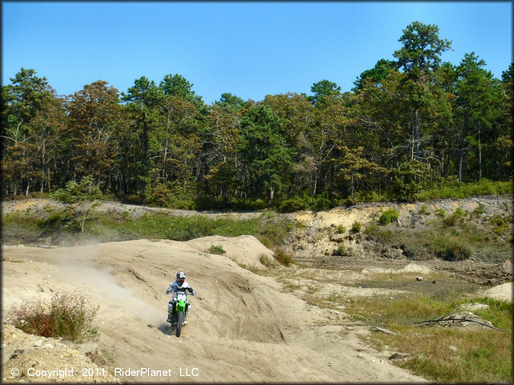 Kawasaki KX Dirt Bike at Diamond MX Track