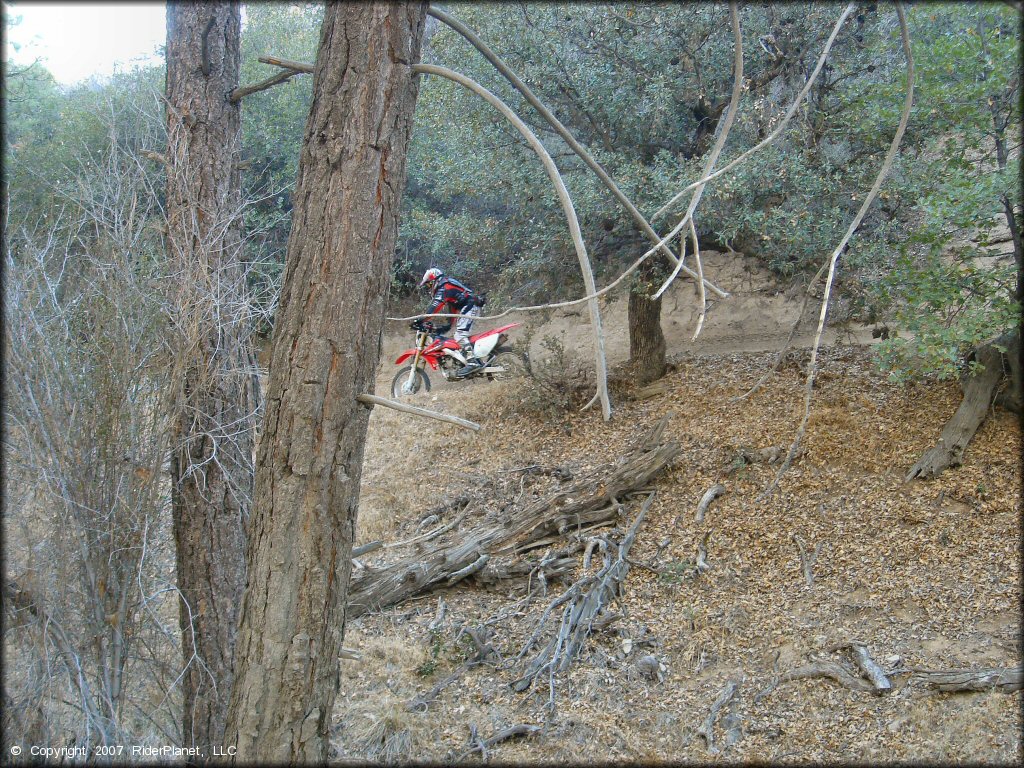 Honda CRF Motorcycle at Lake Arrowhead Trail