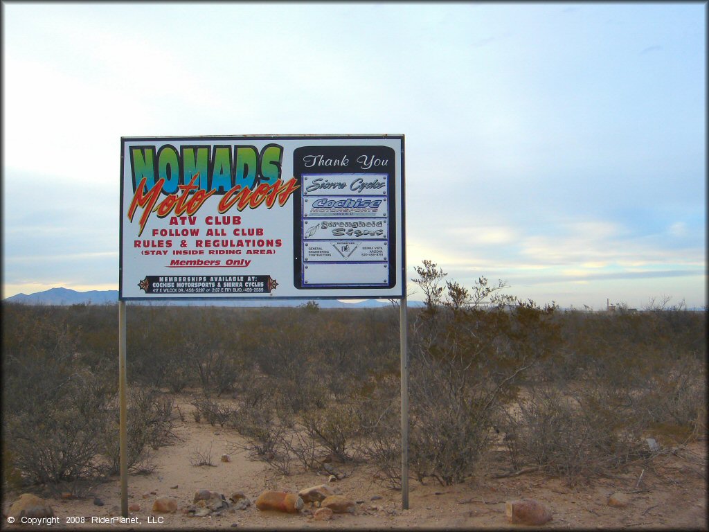 Amenities example at Nomads MX Track OHV Area