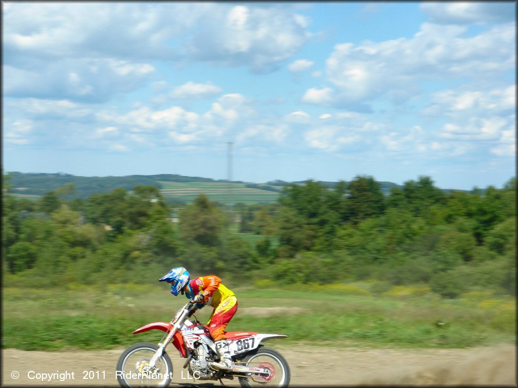 Honda CRF Dirtbike at Frozen Ocean Motorsports Complex Track