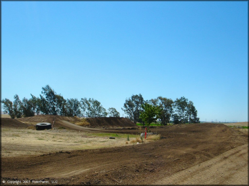 A trail at Cycleland Speedway Track