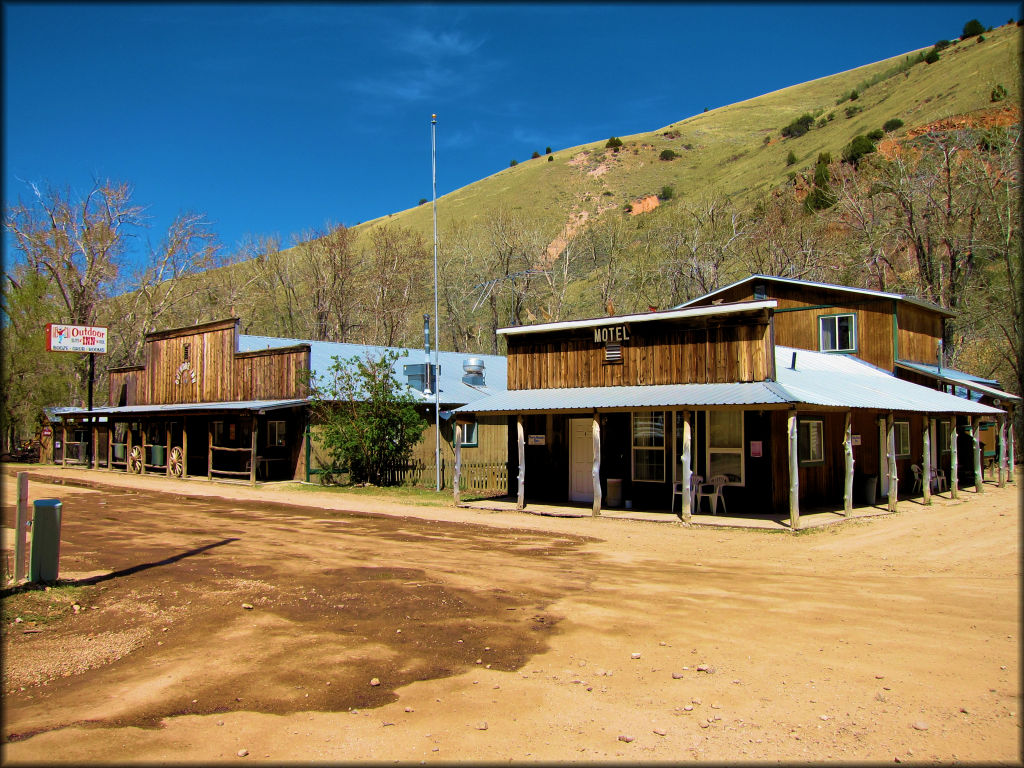 View of Jarbidge Outdoor Inn, restaurant and motel.