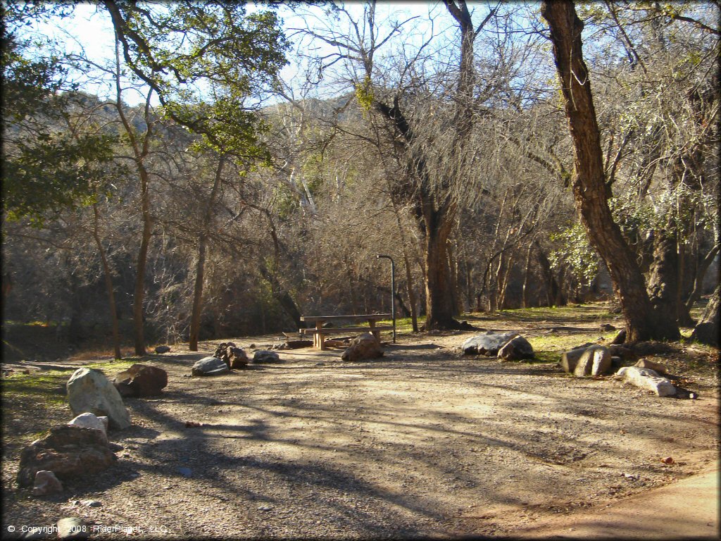 RV Trailer Staging Area and Camping at Mt. Lemmon Control Road Trail