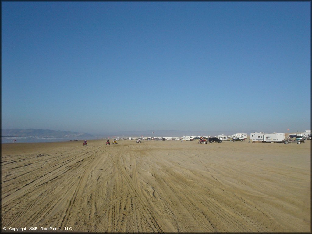 RV Trailer Staging Area and Camping at Oceano Dunes SVRA Dune Area