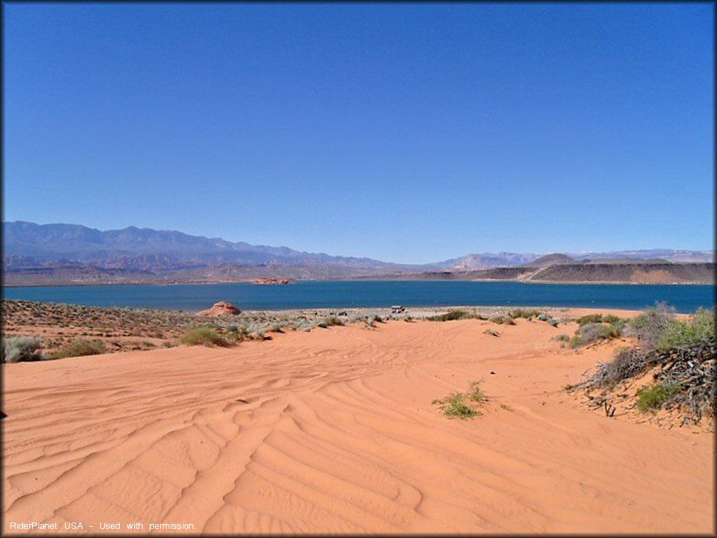Scenic view of Sand Hollow State Park Dune Area