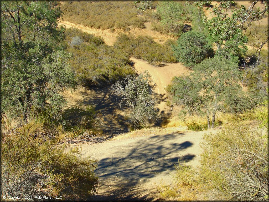 Example of terrain at Frank Raines OHV Park Trail