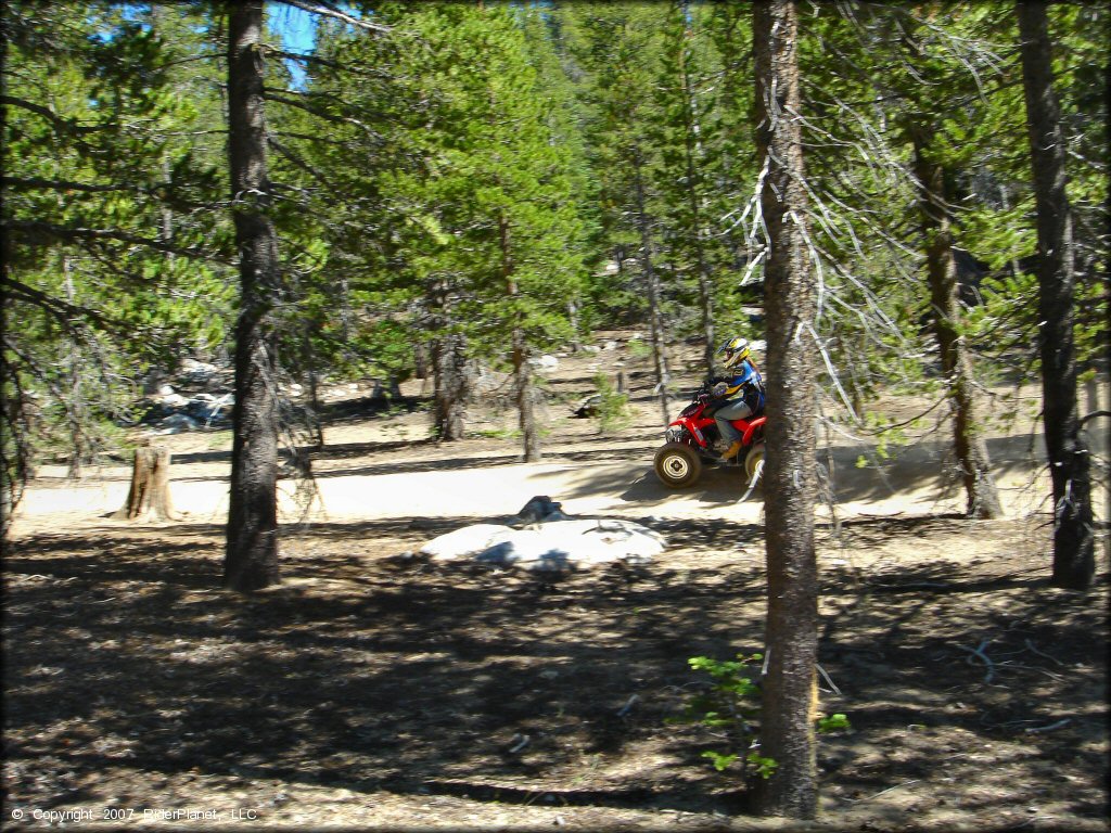 Woman riding a Honda ATV at South Camp Peak Loop Trail