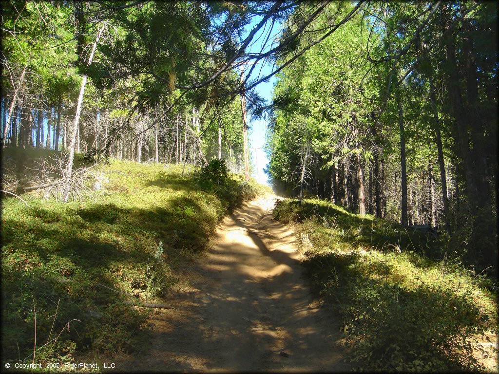Example of terrain at Miami Creek OHV Area Trail