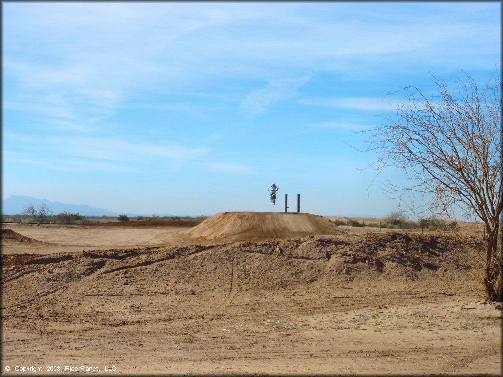 OHV getting air at Motoland MX Park Track