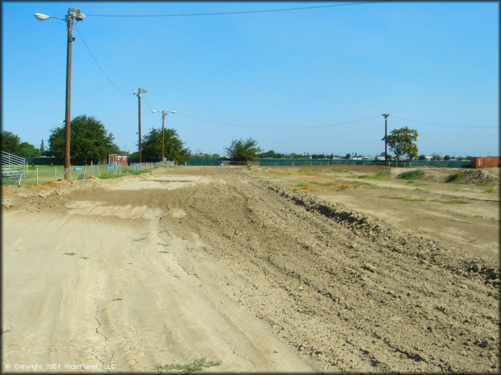 Example of terrain at Hanford Fairgrounds Track