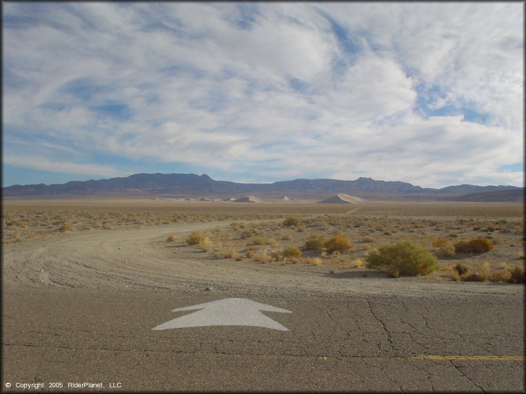 RV Trailer Staging Area and Camping at Tonopah Dunes Dune Area