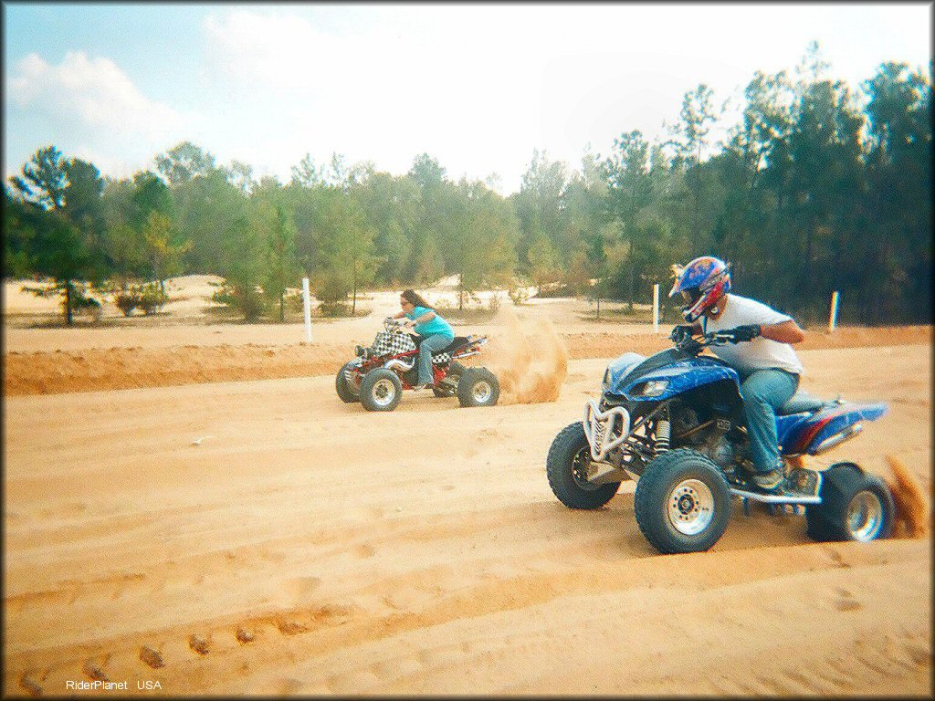 Female rider on a Yamaha ATV at Sand Hill ATV OHV Area