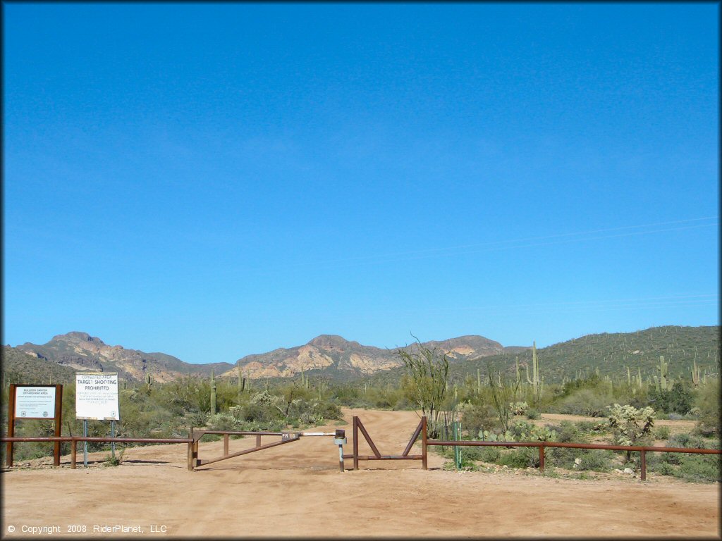 RV Trailer Staging Area and Camping at Bulldog Canyon OHV Area Trail
