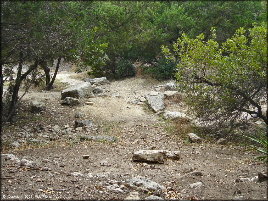 Terrain example at Emma Long Metropolitan Park Trail