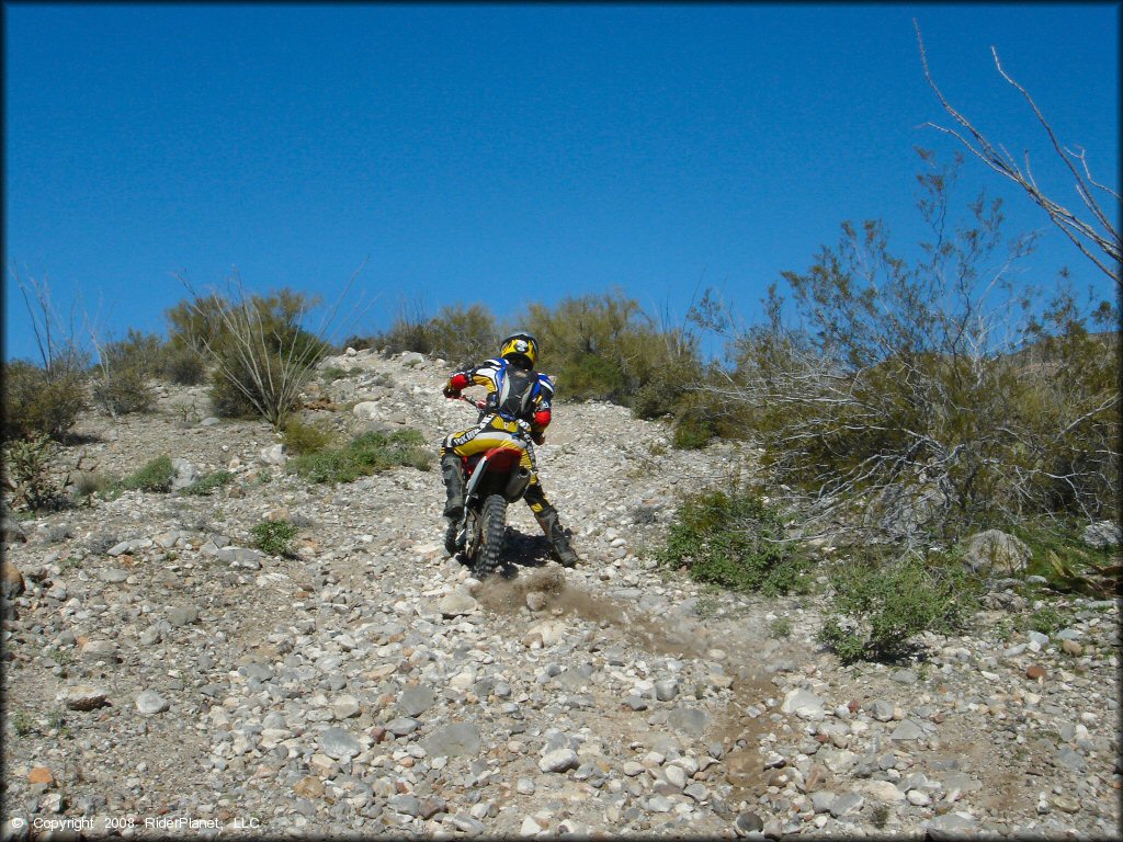 Honda CRF Motorcycle at Mescal Mountain OHV Area Trail