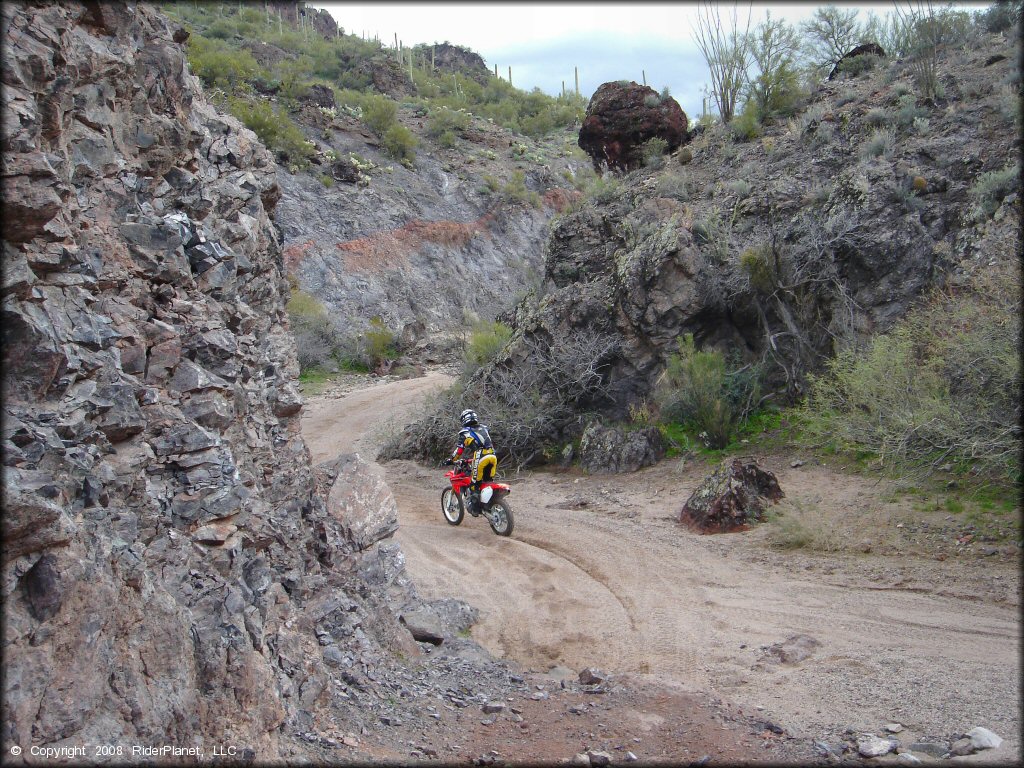 Honda CRF Motorcycle at Black Hills Box Canyon Trail