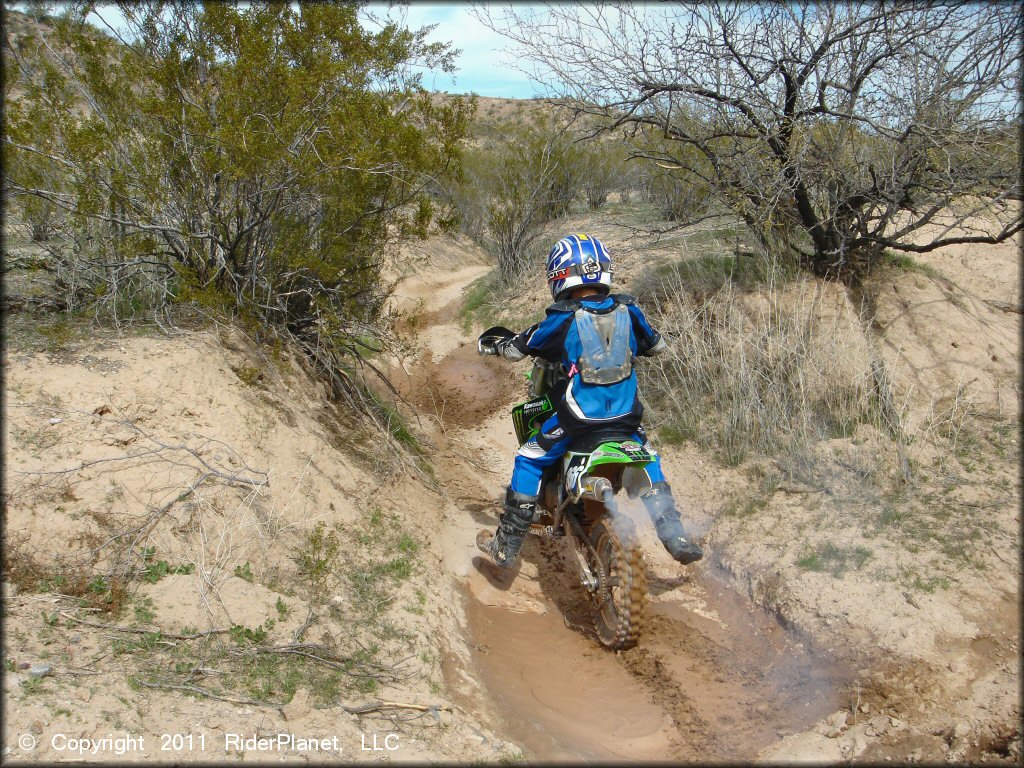 Kawasaki KX Dirt Bike at Grinding Stone MX Track