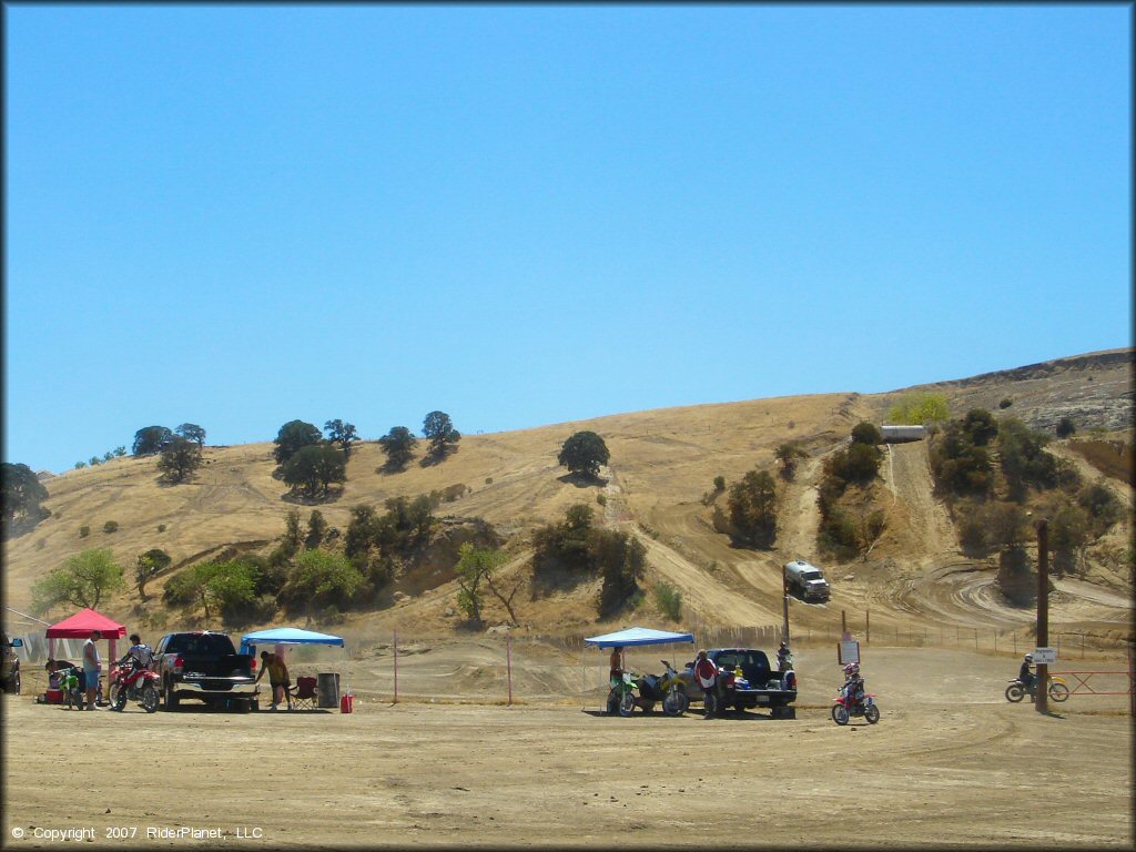 RV Trailer Staging Area and Camping at Diablo MX Ranch Track