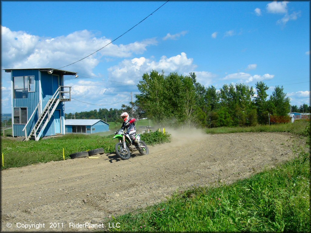 Kawasaki KX Motorcycle at Frozen Ocean Motorsports Complex Track