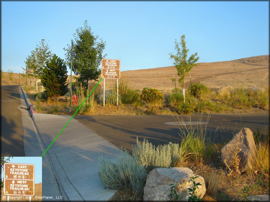 RV Trailer Staging Area and Camping at Keystone Canyon Trail