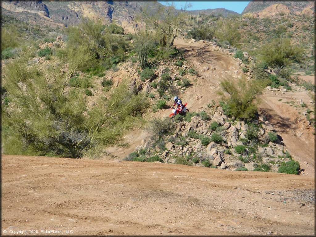 Honda CRF Dirt Bike at Bulldog Canyon OHV Area Trail