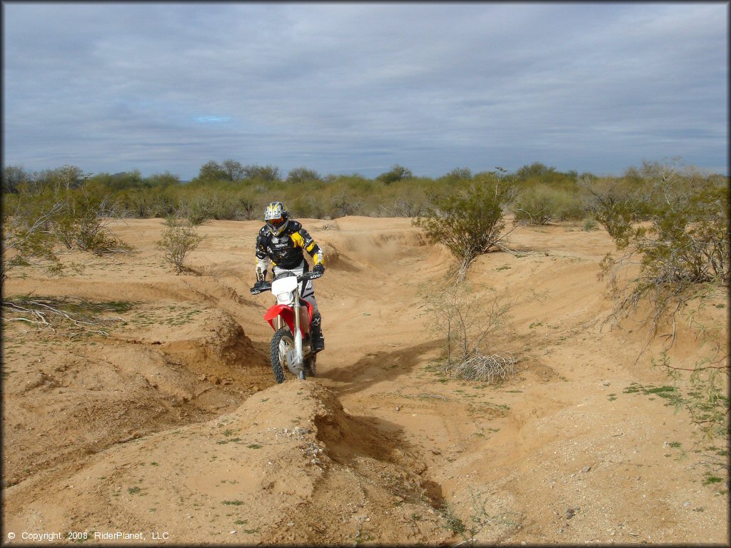 Honda CRF Dirtbike at Pinal Airpark Trail