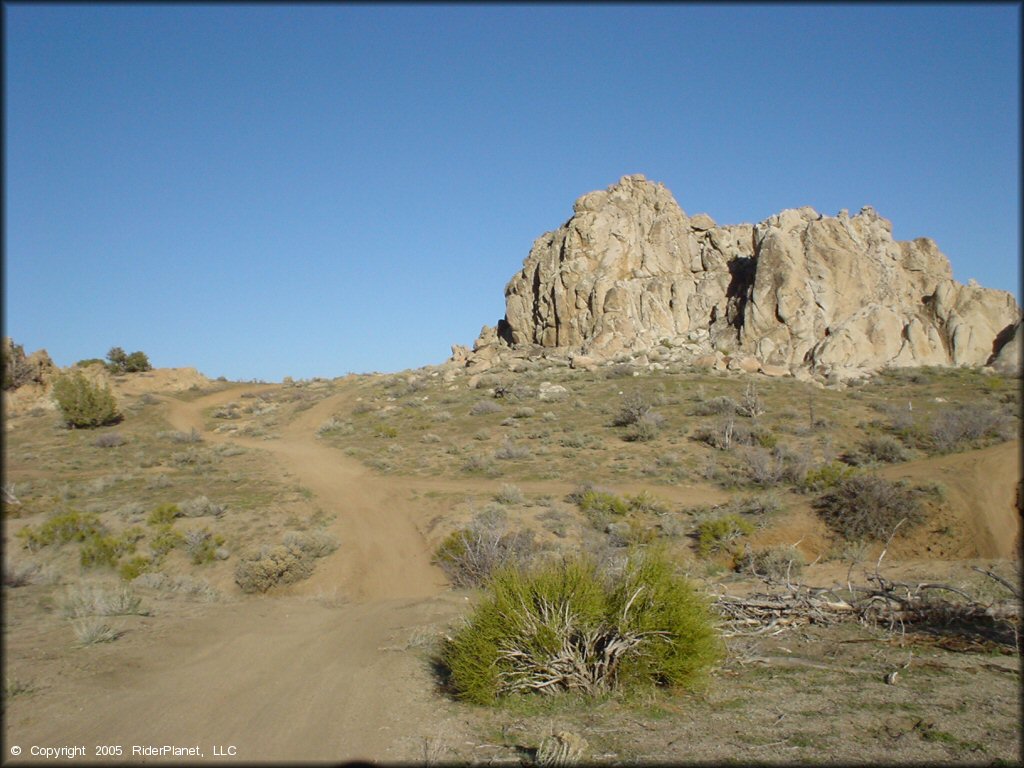 Example of terrain at Moon Rocks Trail